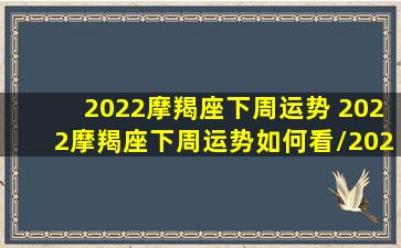 2022摩羯座下周运势 2022摩羯座下周运势如何看/2022摩羯座下周运势 2022摩羯座下周运势如何看-我的网站